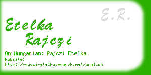 etelka rajczi business card